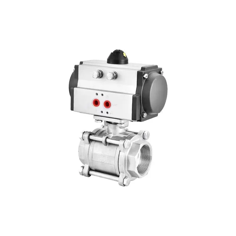 Supapă cu bilă filetată din oțel inoxidabil pneumatic